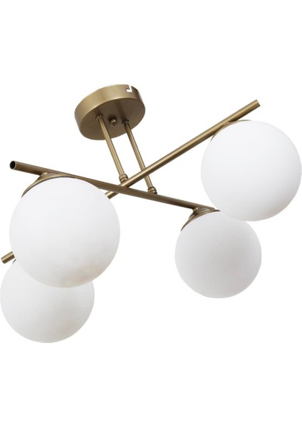 Jade 4 Lü Eskitme Avize Beyaz Camlı Dekoratif Tasarım Yatak Odası Mutfak Salon Avize modelleri