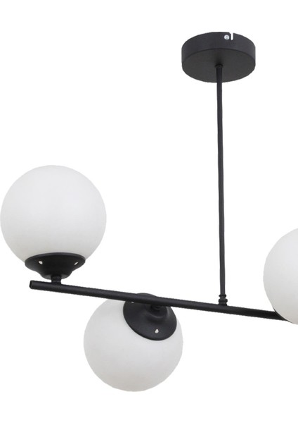 Bartın 4 Lü Siyah Avize Beyaz Camlı Dekoratif Tasarım Yatak Odası Mutfak Salon Avize modelleri