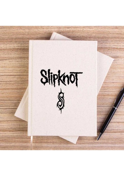 Slipknot Logo Text Çizgisiz Kanvas Defter Çizgisiz