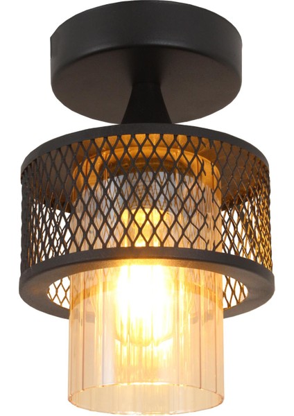 Mario Tekli Siyah Avize Boru Cam Dekoratif Tasarım Modern Yatak Odası Salon Hol Mutfak Avize fiyatları