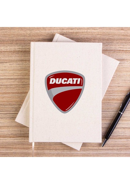 Ducati Multistrada Logo Çizgisiz Kanvas Defter Çizgisiz