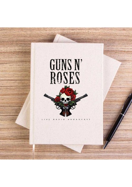 Guns N Roses Live Radio Broadcast Çizgisiz Kanvas Defter Çizgisiz