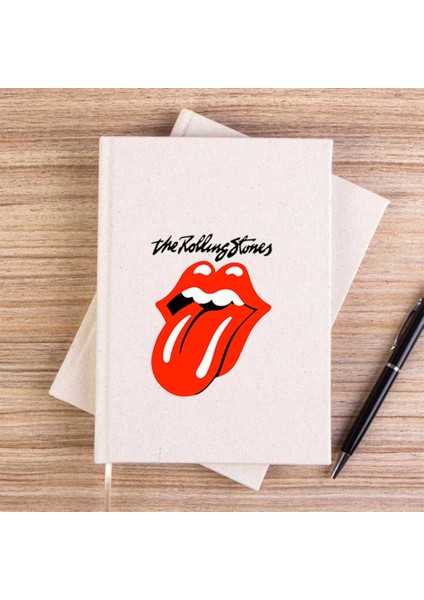 The Rolling Stones Logo Çizgisiz Kanvas Defter Çizgisiz