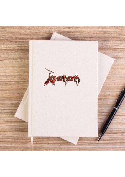 Venom Fire Logo Çizgisiz Kanvas Defter Çizgisiz