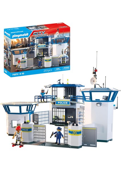 Playmobıl Polis Komuta Merkezi – 253 Parça • Parmak Izi Tarayıcı • Kaçış Hücresi • 4+ Yaş