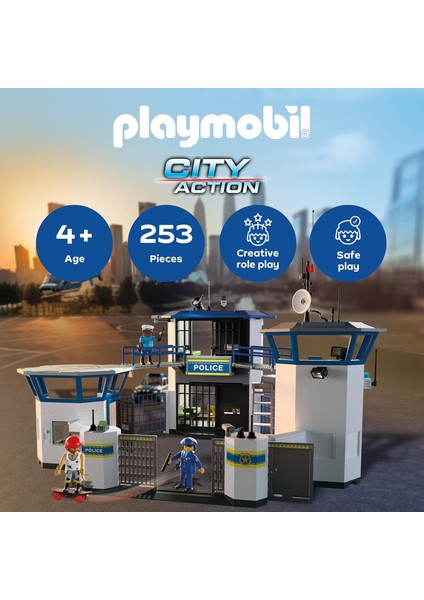 Playmobıl Polis Komuta Merkezi – 253 Parça • Parmak Izi Tarayıcı • Kaçış Hücresi • 4+ Yaş fiyatları