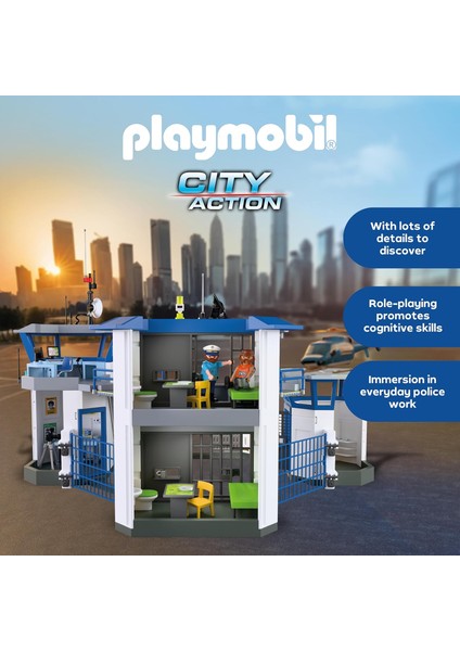 Playmobıl Polis Komuta Merkezi – 253 Parça • Parmak Izi Tarayıcı • Kaçış Hücresi • 4+ Yaş modelleri