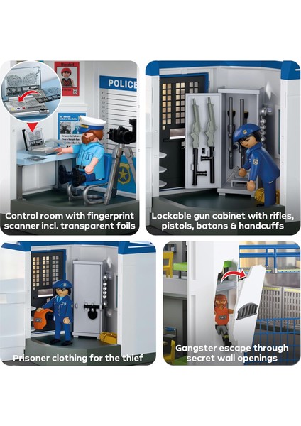 Playmobıl Polis Komuta Merkezi – 253 Parça • Parmak Izi Tarayıcı • Kaçış Hücresi • 4+ Yaş fırsatları