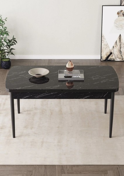 Lamina Serisi Mdf 80X132 Ahşap Ayaklı Masa