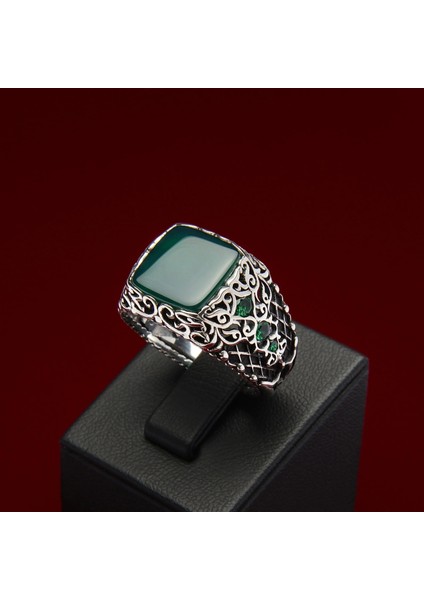 735 Zümrüt Zirkon Gümüş Yüzük fiyatları