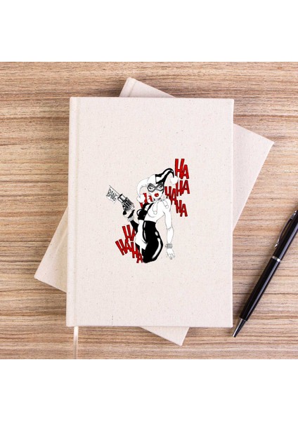 Harley Quinn Bang Çizgisiz Kanvas Defter Çizgisiz