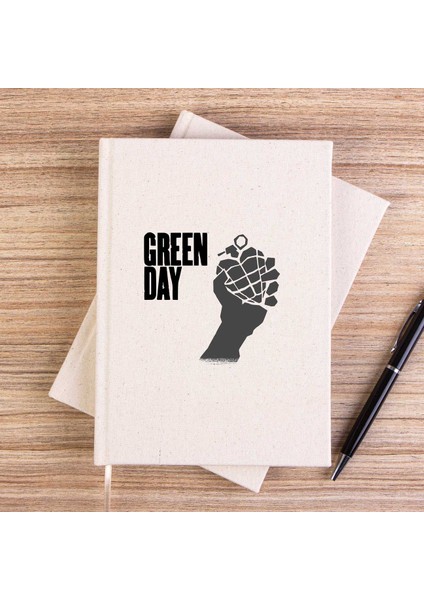 Green Day Bomb 2 Çizgisiz Kanvas Defter Çizgisiz