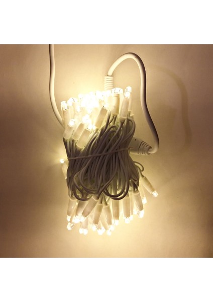 Eklemeli Dizi LED Işık 10M Beyaz Kablo Gün Işığı