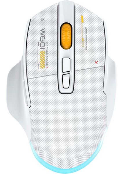 Tri-Mode Gaming Mouse – 12800 Dpı, 2.4ghz Kablosuz + Bluetooth + Kablolu Bağlantı, Rgb Aydınlatma, Type-C Şarjlı, 500MAH Batarya, 7 Tuşlu Ergonomik Oyuncu Mouse | W601