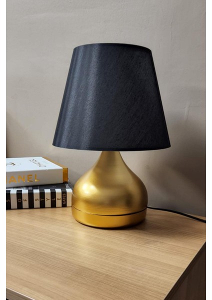 Alara Gold Ayaklı Abajur Masa Lambası Siyah Şapka Salon Yatak Odası Abajur fiyatları