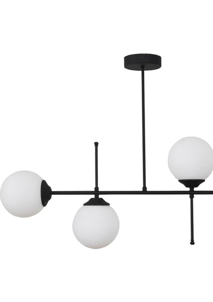 Darvin 4 Lü Siyah Avize Beyaz Camlı Yatak Odası Mutfak Salon Avize fırsatları