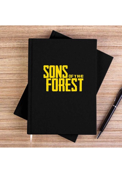 Sons Of The Forest Siyah Çizgisiz Kanvas Defter Çizgisiz