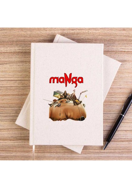 Manga Antroposen Çizgisiz Kanvas Defter Çizgisiz