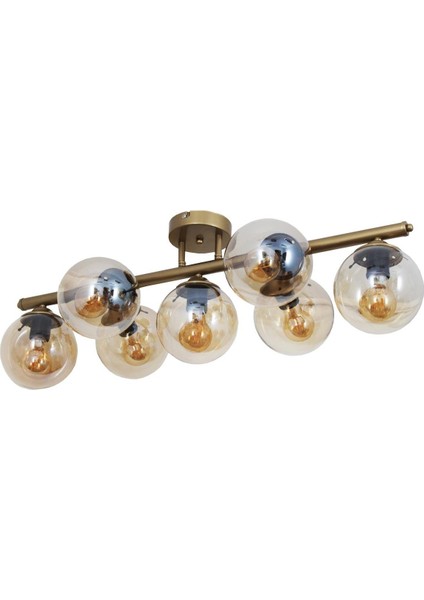 Mehir 7 Li Eskitme Plafonyer Bal Camlı Avize Dekoratif Tasarım Yatak Odası Mutfak Salon Avize fiyatları