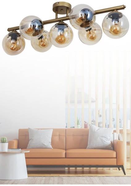 Mehir 7 Li Eskitme Plafonyer Bal Camlı Avize Dekoratif Tasarım Yatak Odası Mutfak Salon Avize modelleri