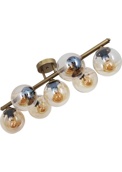 Mehir 7 Li Eskitme Plafonyer Bal Camlı Avize Dekoratif Tasarım Yatak Odası Mutfak Salon Avize fırsatları