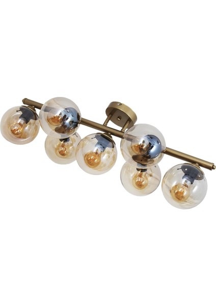 Mehir 7 Li Eskitme Plafonyer Bal Camlı Avize Dekoratif Tasarım Yatak Odası Mutfak Salon Avize indirimleri