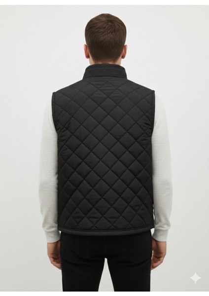 Erkek Içi Polarlı Kapitone Siyah Yelek,su Geçirmez 4 Cepli Yelek modelleri