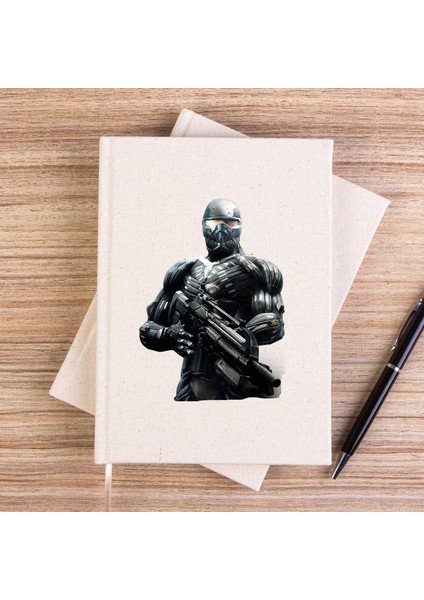 Crysis Black Fighter Çizgisiz Kanvas Defter Çizgisiz