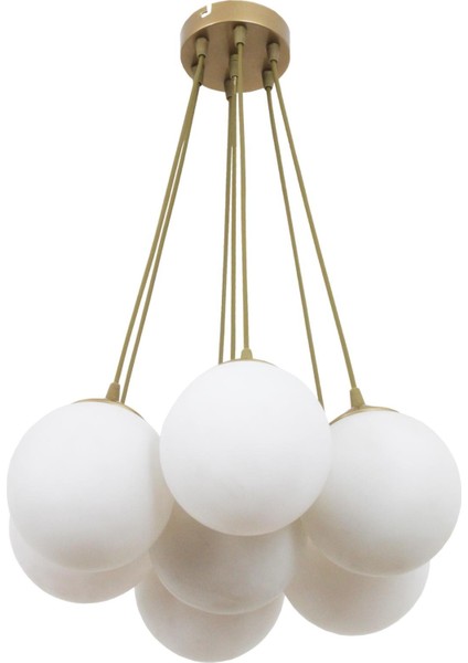 Kapo 7 Li Eskitme Avize Beyaz Camlı Dekoratif Tasarım Yatak Odası Mutfak Salon Avize modelleri