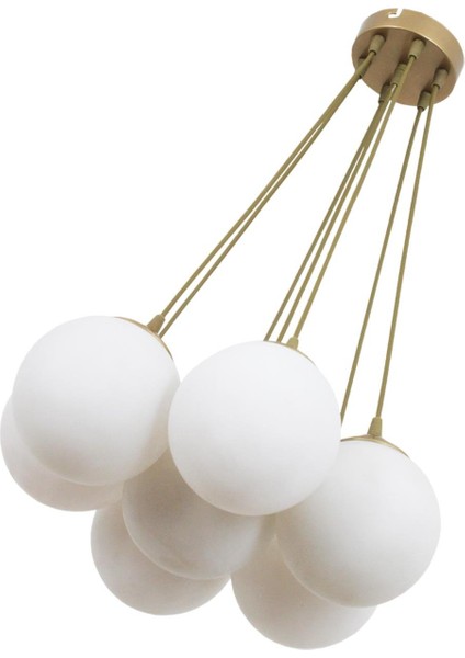 Kapo 7 Li Eskitme Avize Beyaz Camlı Dekoratif Tasarım Yatak Odası Mutfak Salon Avize fırsatları