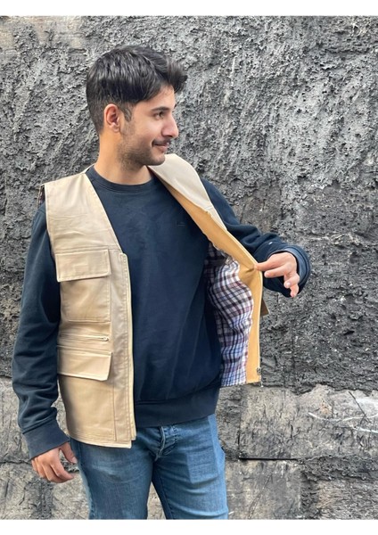 Erkek Yazlık Keten Kumaş Avcı Yelek Çok Cepli 7 Cep Beden Tablosuna Göre Sipariş Veriniz. indirimleri