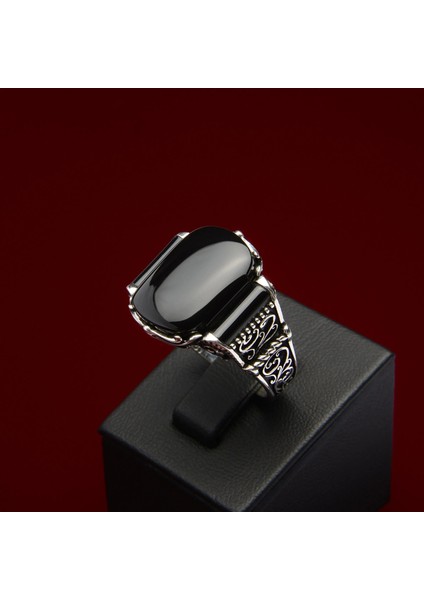 733 Siyah Oniks Gümüş Yüzük fiyatları