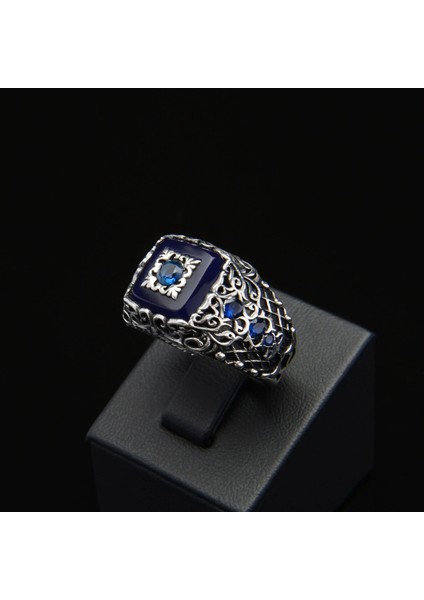 730 Safir Zirkon Gümüş Yüzük fiyatları