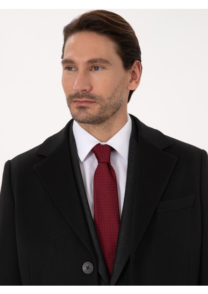 Erkek Siyah Slim Fit Palto 50314889-VR046 fiyatları
