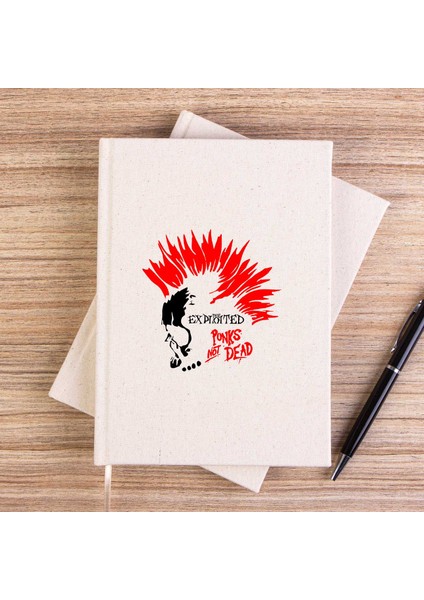 The Exploited Not Dead Punks Çizgisiz Kanvas Defter Çizgisiz
