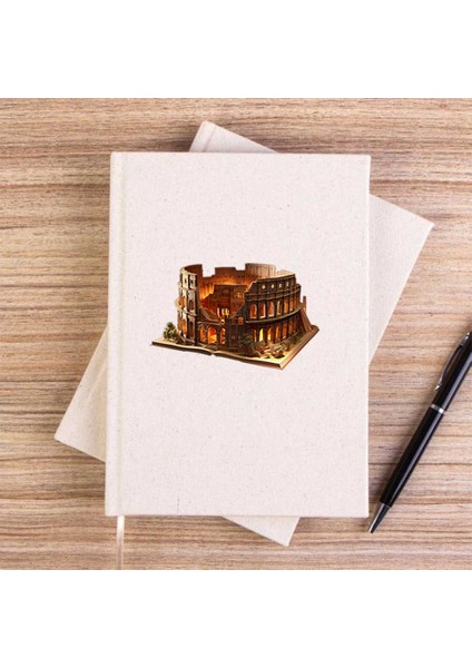 Roman View Book Çizgisiz Kanvas Defter Çizgisiz