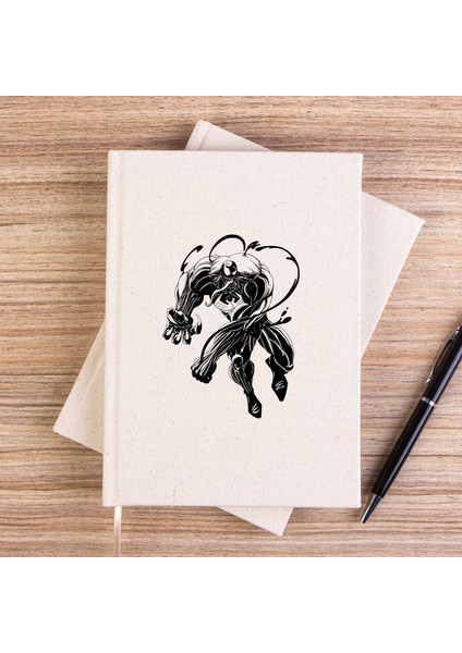 Venom Çizgisiz Kanvas Defter Çizgisiz