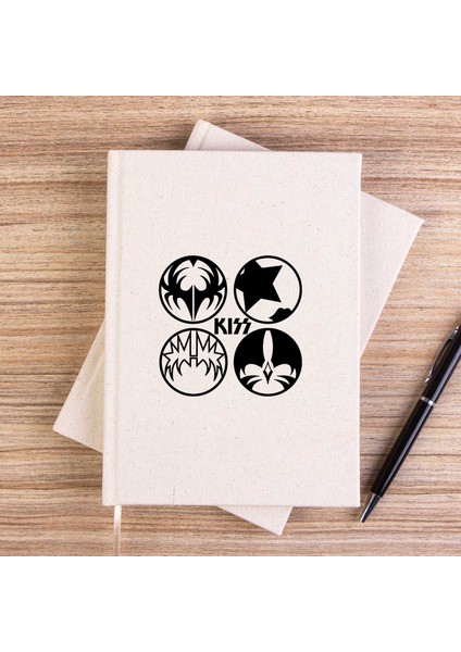 Kiss Figure Çizgisiz Kanvas Defter Çizgisiz