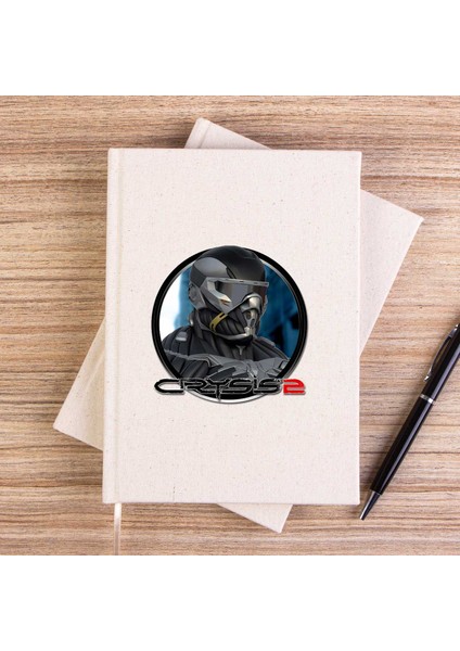 Crysis Masked Warrior Çizgisiz Kanvas Defter Çizgisiz