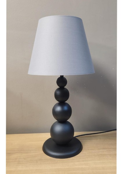 Misu Siyah Ayaklı Abajur Masa Lambası Gri Şapka Salon Yatak Odası Abajur fiyatları