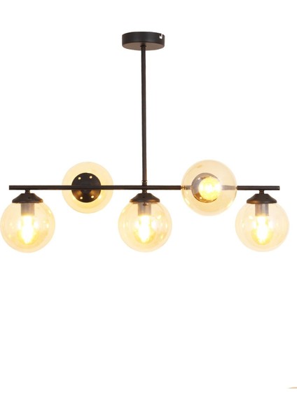 Modena 5 Li Siyah Avize-Bal Camlı Dekoratif Tasarım Yatak Odası Mutfak Salon Avize fiyatları