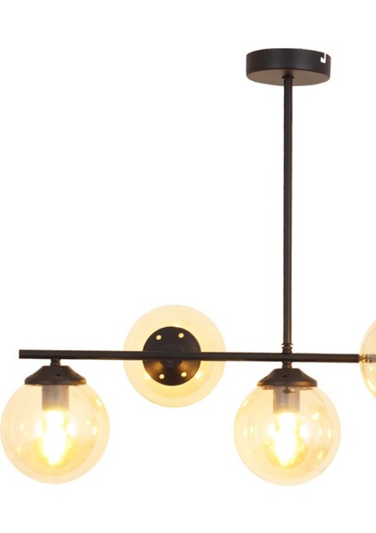 Modena 5 Li Siyah Avize-Bal Camlı Dekoratif Tasarım Yatak Odası Mutfak Salon Avize modelleri