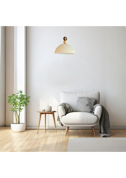 Yimpi Dokulu Açık Krem Büyük Eskitme Boncuk Avize Tekli Sarkıt Salon Mutfak Dekoratif Aydınlatma fiyatları