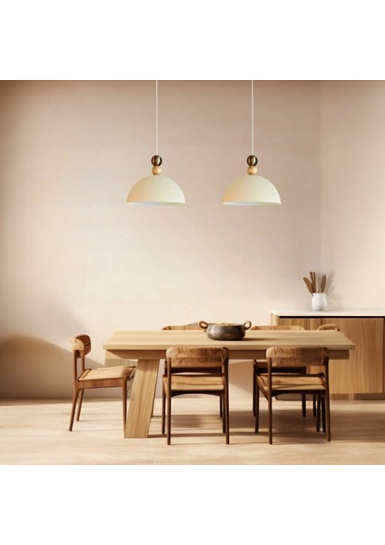 Yimpi Dokulu Açık Krem Büyük Eskitme Boncuk Avize Tekli Sarkıt Salon Mutfak Dekoratif Aydınlatma modelleri