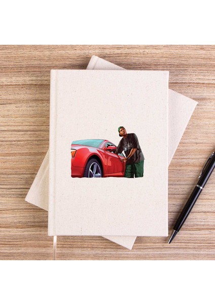 Gta Car Thief Man Çizgisiz Kanvas Defter Çizgisiz