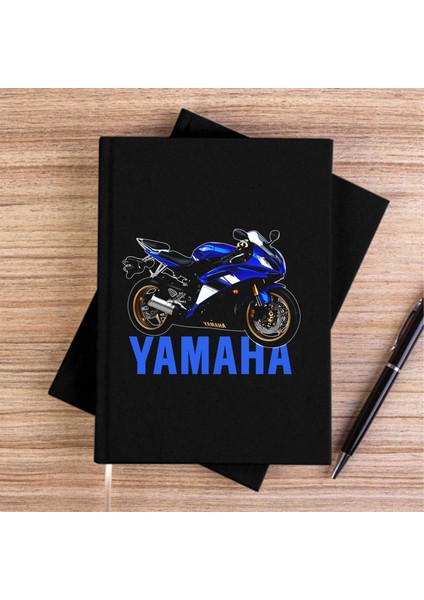 Yamha R6 Siyah Kanvas Defter Çizgisiz