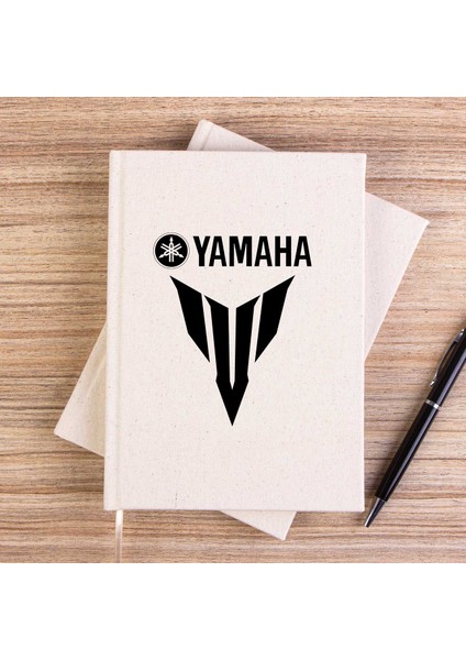 Yamha MT07 Black Çizgisiz Kanvas Defter Çizgisiz