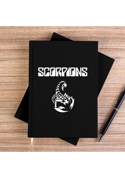 Scorpions Classic Siyah Kanvas Defter Çizgisiz
