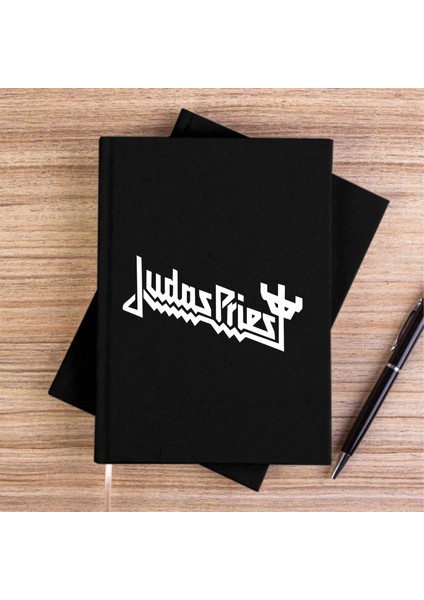 Judas Priest Siyah Kanvas Defter Çizgisiz