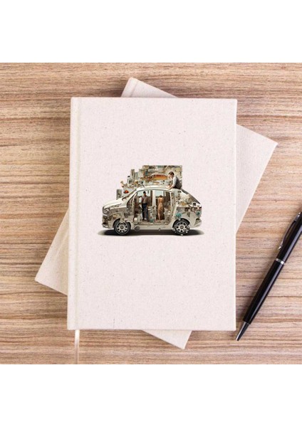 Self Driving Car Çizgisiz Kanvas Defter Çizgisiz